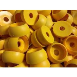 Csavartakaró gomb műanyag - sárga