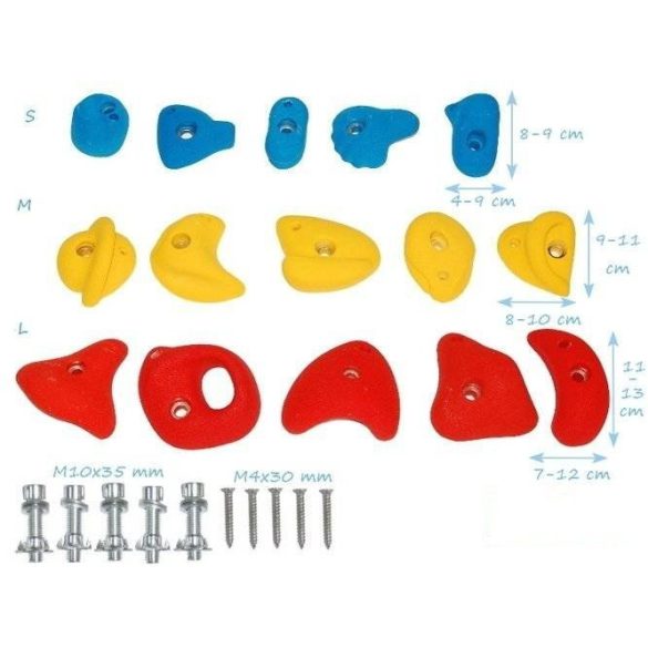 Műgyanta mászókő készlet csavarral L. méret